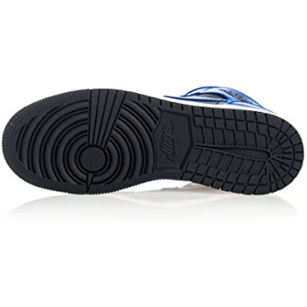 Youth Air Jordan 1 Mid Gs 554725 Hyper Royal-crna