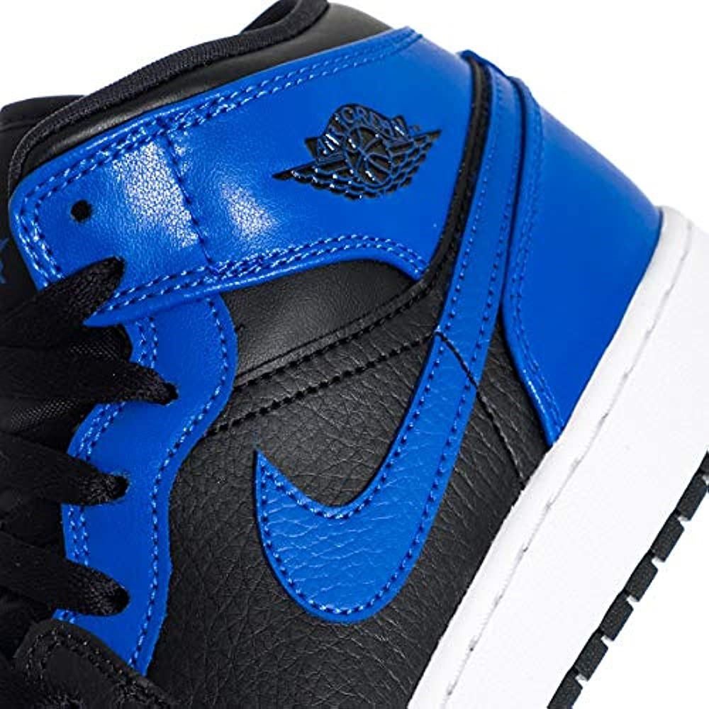 Youth Air Jordan 1 Mid Gs 554725 Hyper Royal-crna