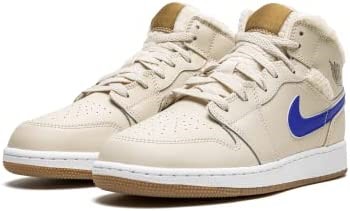 Youth Air Jordan 1 Mid Utl Gs Do2207 Pearl White-racer Blue