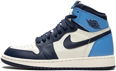 Youth Air Jordan 1 Retro Visoke Og Gs Kožne Tenisice Opsidian-sveučilišno Plava
