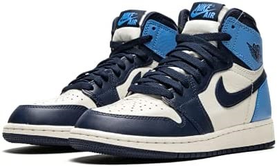 Youth Air Jordan 1 Retro Visoke Og Gs Kožne Tenisice Opsidian-sveučilišno Plava