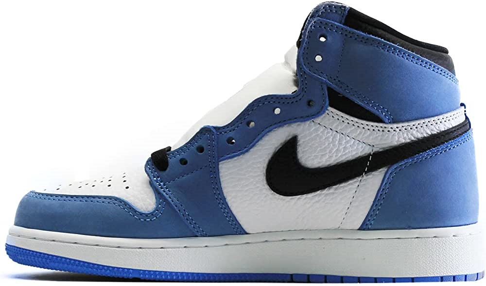 Youth Air Jordan 1 Retro High Og Gs Kožne Tenisice Bijelo-crno-plave