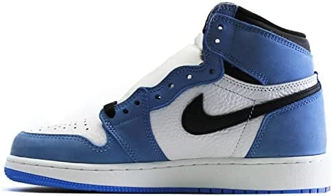Youth Air Jordan 1 Retro Visoke Og Gs Kožne Tenisice Bijelo-crno-sveučilišno Plave